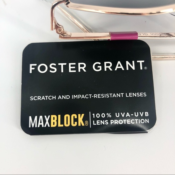 Foster Grant Max Block Geometric Lennon Sunglasses - Picture 4 of 5